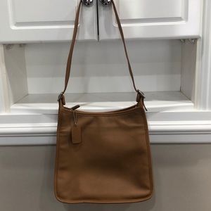 Coach classic camel colored shoulder bag